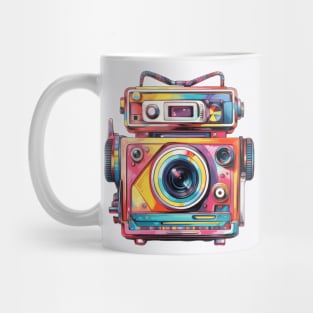 Retro multi-color Camera Mug